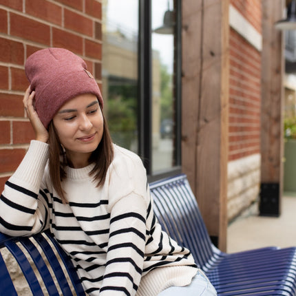 HAAKWEAR Knit Cuffed Beanie - Rusty Burgundy