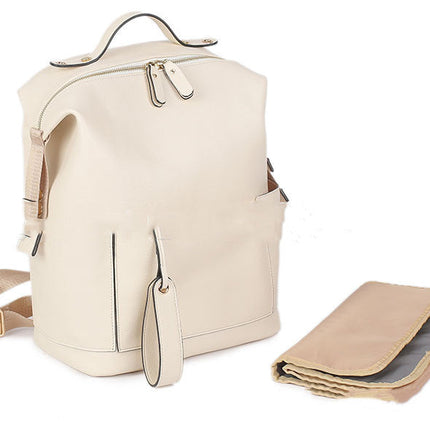PU Leather Casual Mommy Backpack