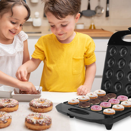 1Pc Mini Donut Maker Machine For Kids Snack Breakfast Desserts With 16