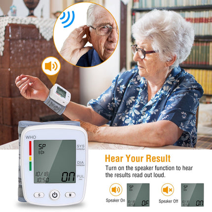 1Pc Blood Pressure Monitor Wrist Digital High Blood Pressure Cuff
