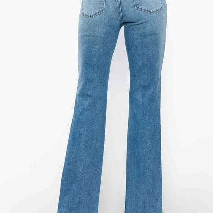 bytos Full Size Cat's Whiskers Mid Rise Bootcut Jeans