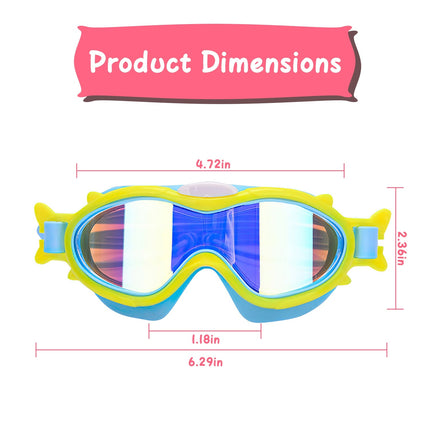 3 Colors Option - 1Pc Kids Swim Goggles With Ear Plugs UV Protection