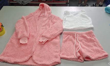 3pcs Womens Clothing Long Sleeve Crop Tank Top And Drawstring Shorts