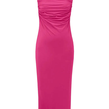 Backless Cowl Neck Sleeveless : Cami Dress