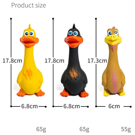 3pcs  Latex Screaming Chicken Toys Eco Friendly TPR Pet Squeaky Dog
