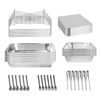 42Pcs Serve 6 Guests Disposable Chafing Dish Buffet Set Chafing
