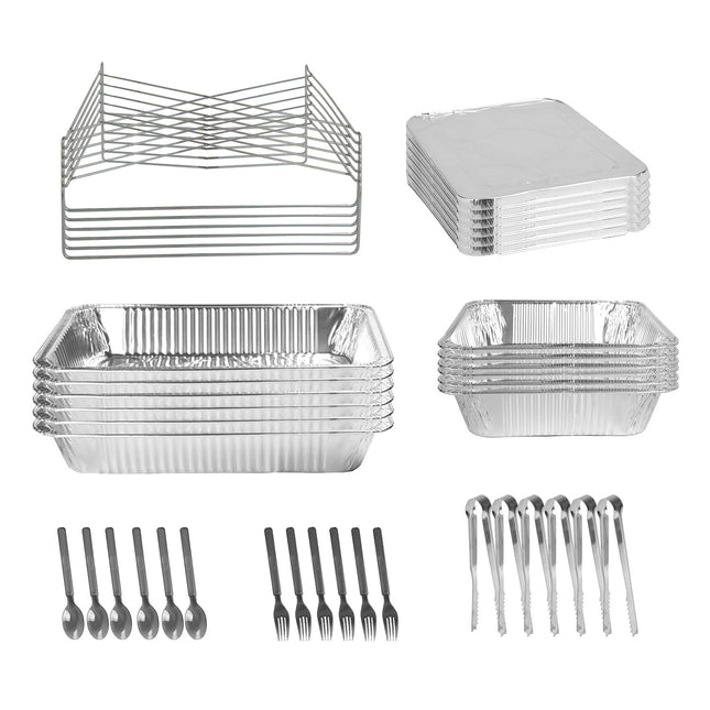 42Pcs Serve 6 Guests Disposable Chafing Dish Buffet Set Chafing