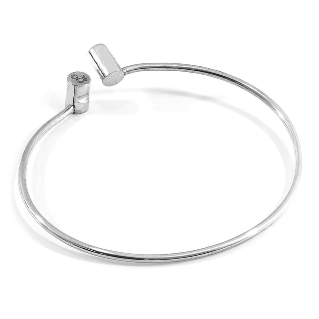 Wynne Capsule Midi Geometric Silver Bangle