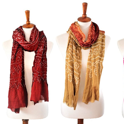OMSutra Tie-dye designer fashion Silk Scarves