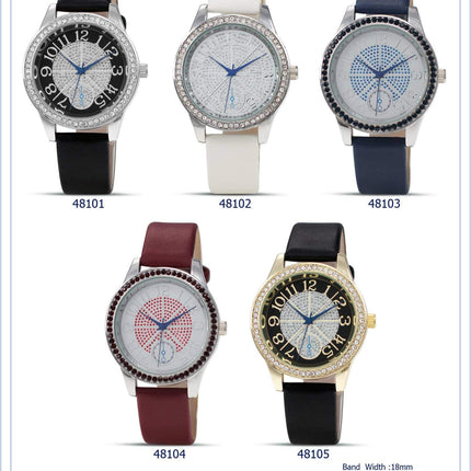 40MM Milano Expressions Vegan Leather Band Watch -