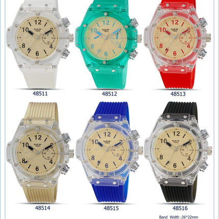 49MM Milano Expressions Clear Case Silicon Band