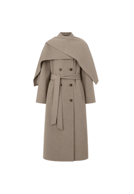 "Assassin's Creed" removable scarf collar, woolen coat for women,