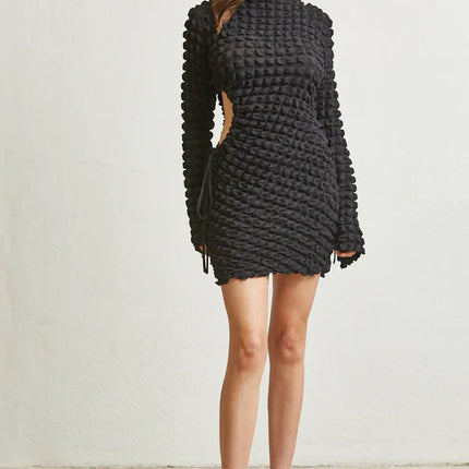 Bell Charm Waffle Dress