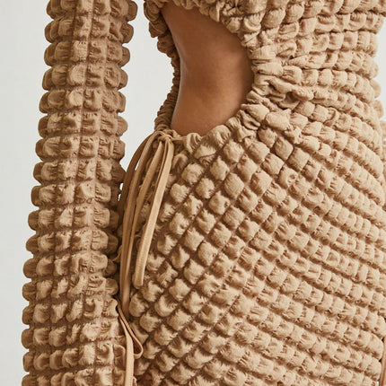 Bell Charm Waffle Dress