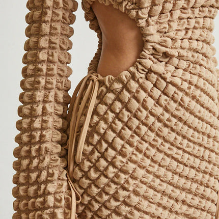 Bell Charm Waffle Dress