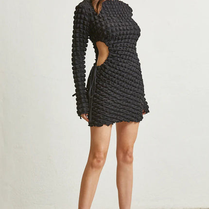 Bell Charm Waffle Dress