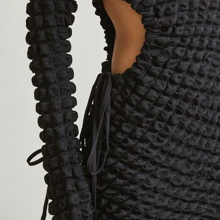 Bell Charm Waffle Dress