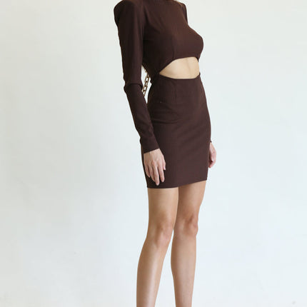 Anabia Ribbed Chain Dress