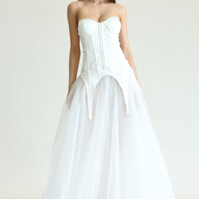 Emoni - Suspender With D-ring Hem Dress