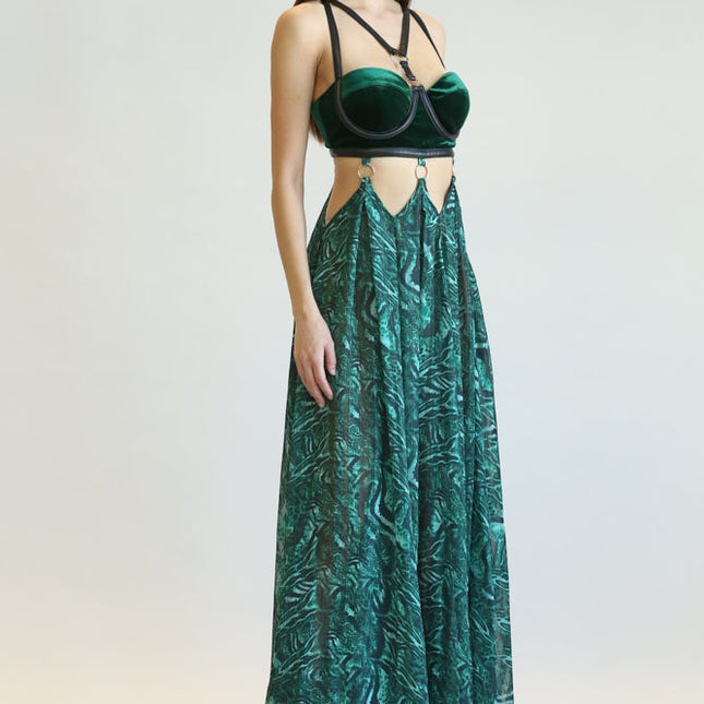 Velvet & Cheetah Chic Dress