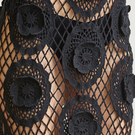Medallion Floral Cutout Dress