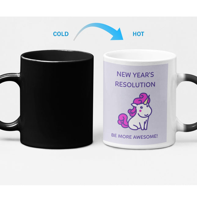 Be More Awesome Unicorn Heat Sensitive Color Changing Mug