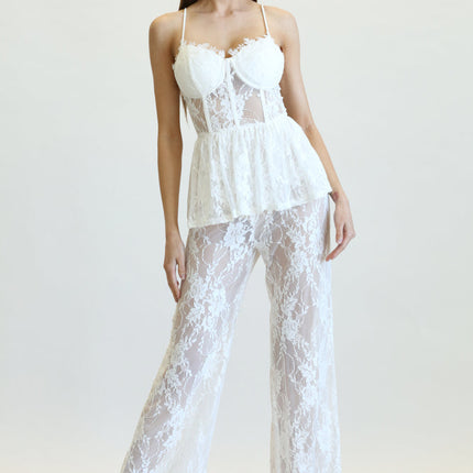 Milania - Peplum Waist Jumpsuit