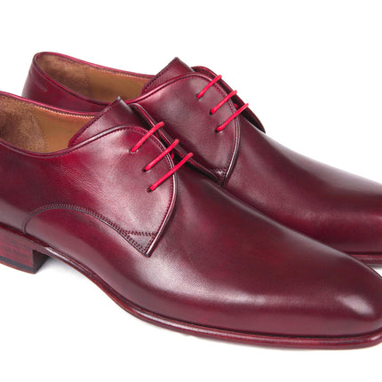 Paul Parkman Burgundy Hand Painted Derby Shoes (ID#633BRD72)