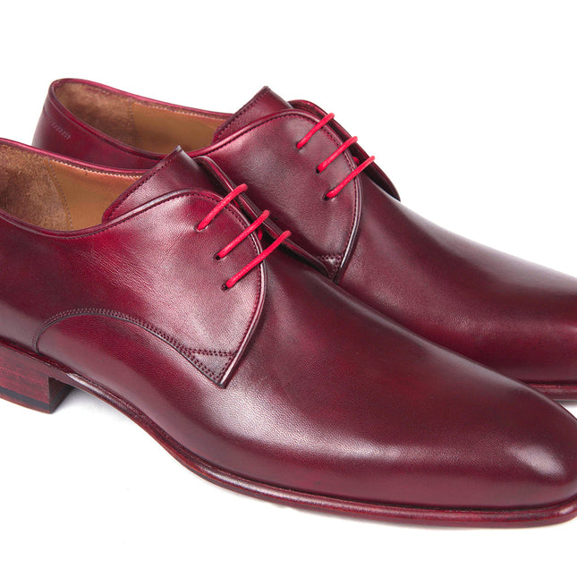Paul Parkman Burgundy Hand Painted Derby Shoes (ID#633BRD72)