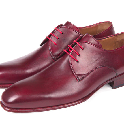 Paul Parkman Burgundy Hand Painted Derby Shoes (ID#633BRD72)