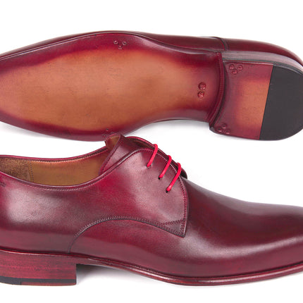 Paul Parkman Burgundy Hand Painted Derby Shoes (ID#633BRD72)