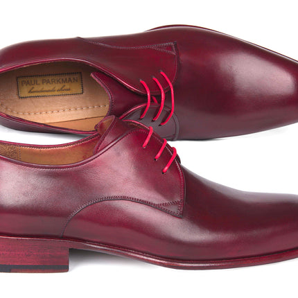 Paul Parkman Burgundy Hand Painted Derby Shoes (ID#633BRD72)