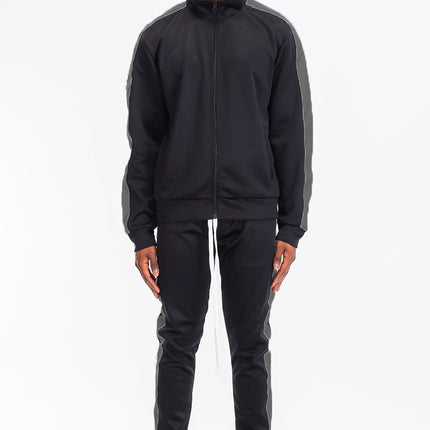 Single Stripe Zip Up Track Jacket and Track Pant Matching Set SET123