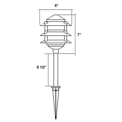 KL302 Cast Aluminum Path Light | Lamp Ready Low Voltage Landscape