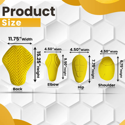 CE Certified Armor Pads Pack 8 Pieces Set