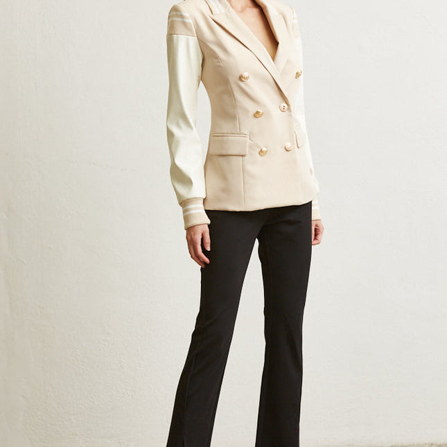 Long Sleeve Lapel Blazer for Women