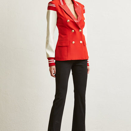 Long Sleeve Lapel Blazer for Women