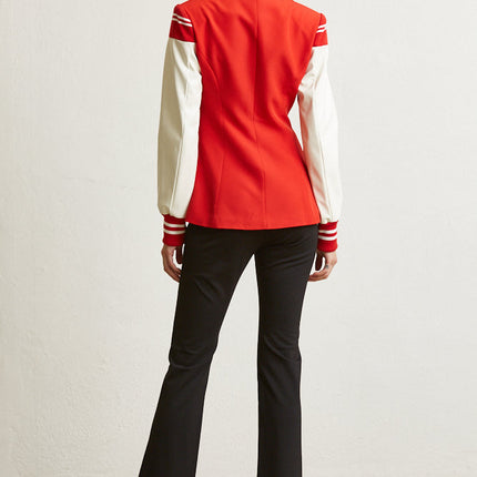 Long Sleeve Lapel Blazer for Women