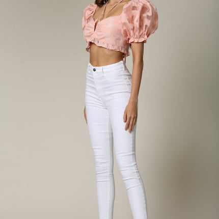 Square Neck Puff Sleeve Top – Elegant & Trendy for Every Occasion