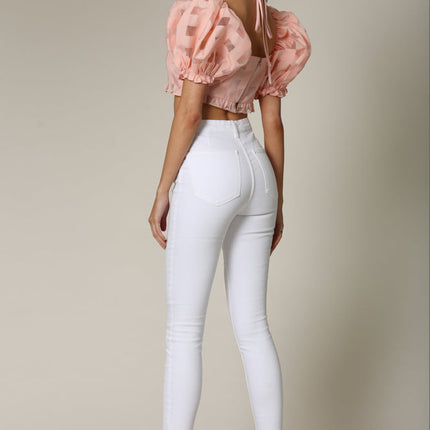 Square Neck Puff Sleeve Top – Elegant & Trendy for Every Occasion
