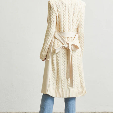Belted Long Sweater from Rose Paulino