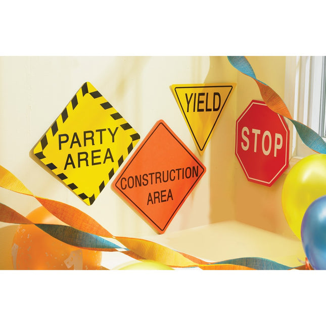 Birthday Express 172435 7 in. Construction Traffic Construction Zone S