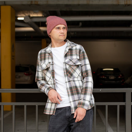 HAAKWEAR Knit Cuffed Beanie - Rusty Burgundy