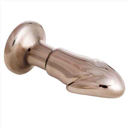 Black Opal Anal Glass Toy with Rechargeable Vibrator