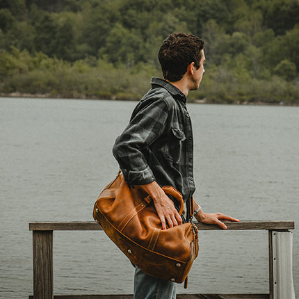 The Dagny Weekender | Large Leather Duffle Bag