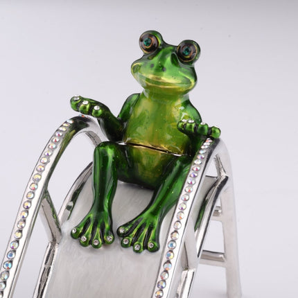 Two Frogs Riding Slide