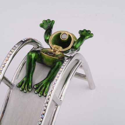 Two Frogs Riding Slide