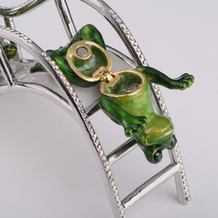 Two Frogs Riding Slide