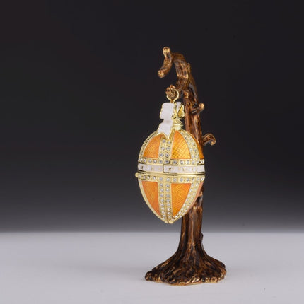 Orange Russian Egg Hanging of a Tree Branch