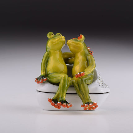 Two Frogs in love Sitting Together